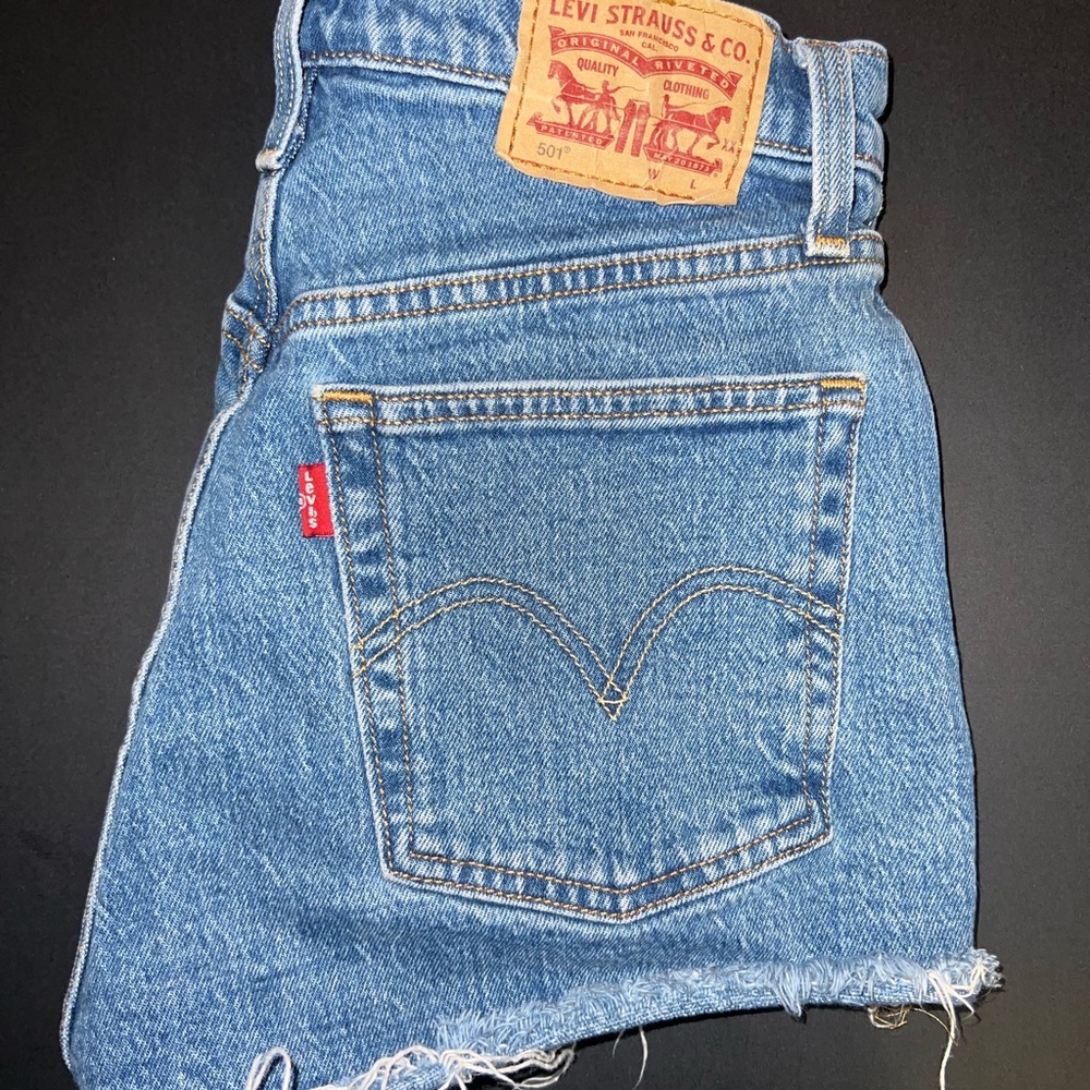 Levi's Blue Denim Cutoff Shorts